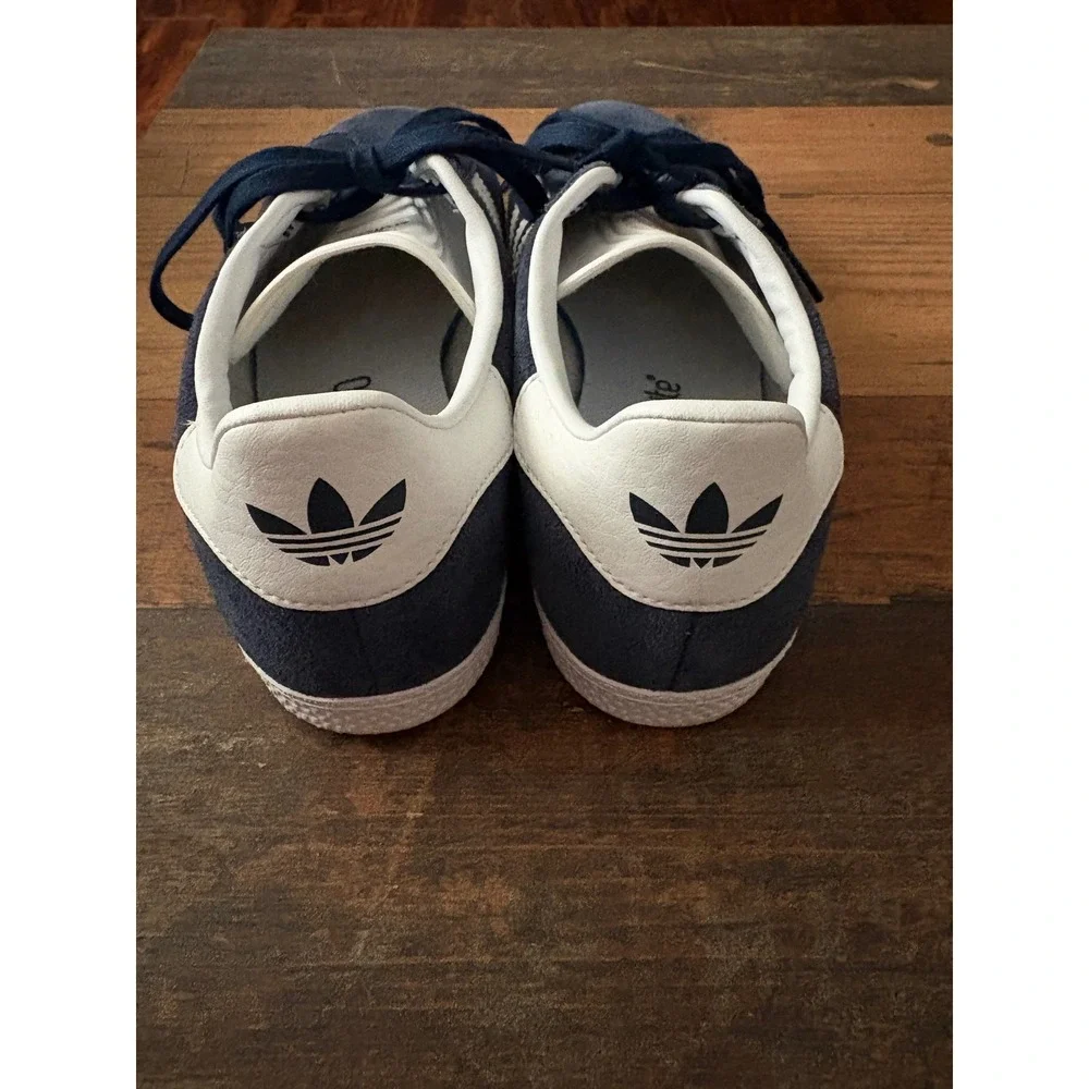 Adidas Gazelle Navy Blue Suede White Stripes Sneakers BB5478 Mens 5.5 Womens 6.5